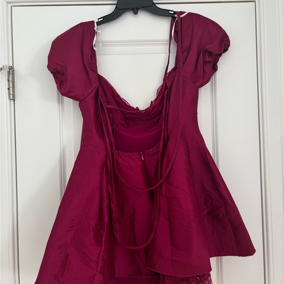 Lulus Corset Lace Magenta Dress - Picture 9 of 9
